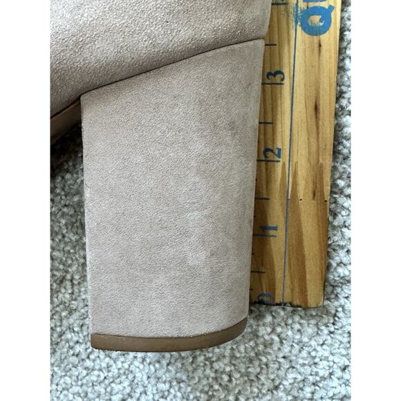 Schutz Womens Size 9.5 Neutral Beige Cibby Suede Heel Bootie Boots - Picture 8 of 12